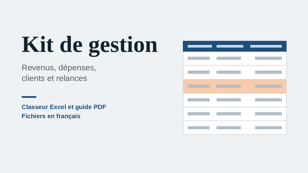 Kit de gestion pour travailleurs autonomes