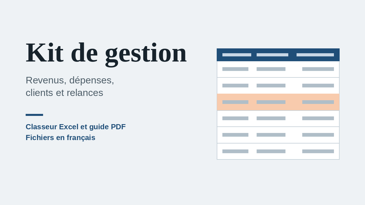 Kit de gestion pour travailleurs autonomes
